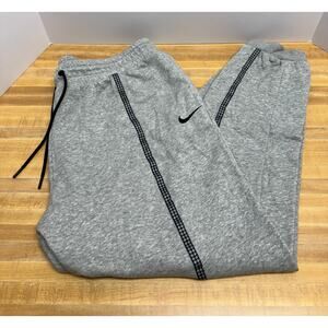 Nike Fleece Jogger Sweats Sweatpant Gray Black Racer Stripe Women's Plus Size 1X
